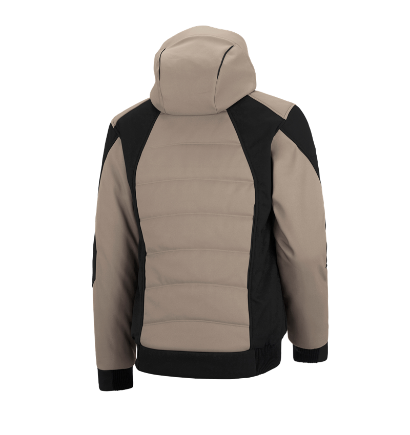 Studená: Zimná softshellová bunda e.s.vision + hlinená/čierna 3