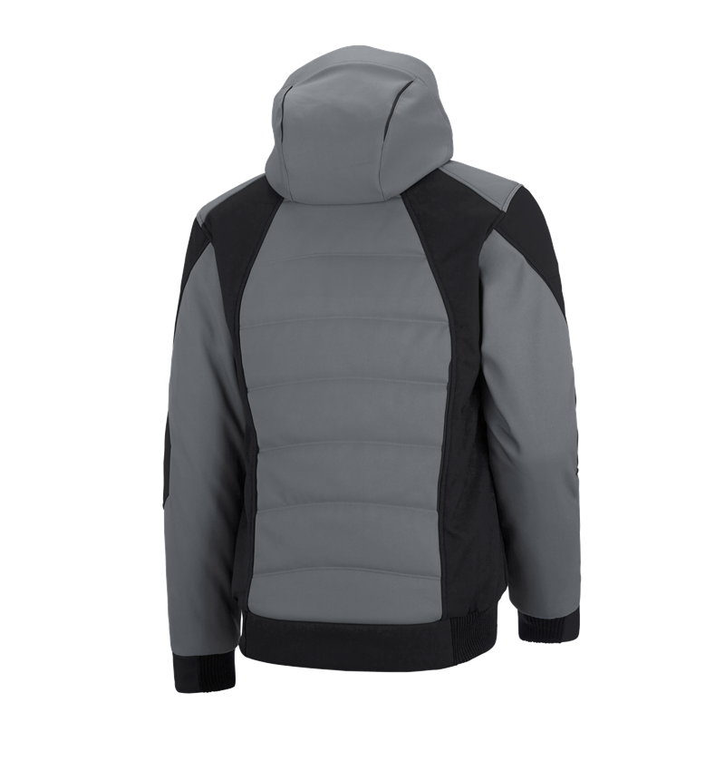 Studená: Zimná softshellová bunda e.s.vision + cementová/čierna 3