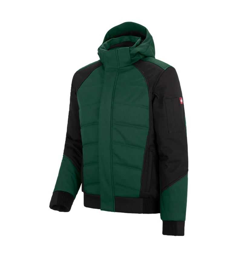 Inštalatér: Zimná softshellová bunda e.s.vision + zelená/čierna 2