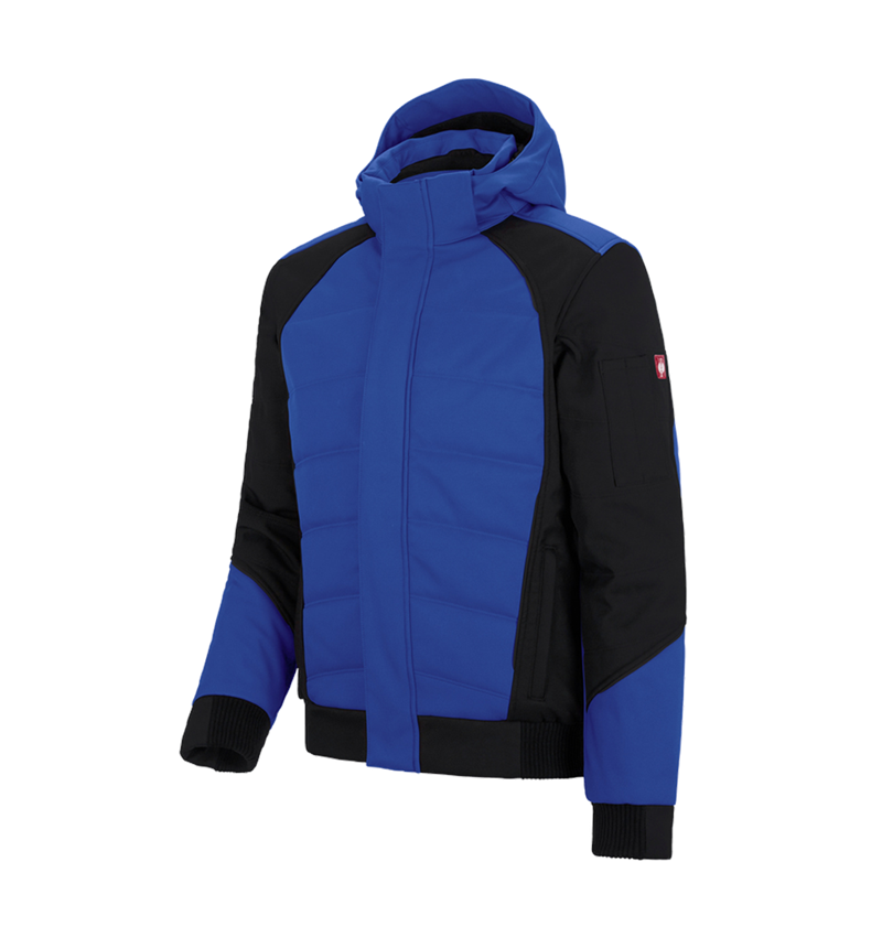 Pracovné bundy: Zimná softshellová bunda e.s.vision + nevadzovo modrá/čierna 2