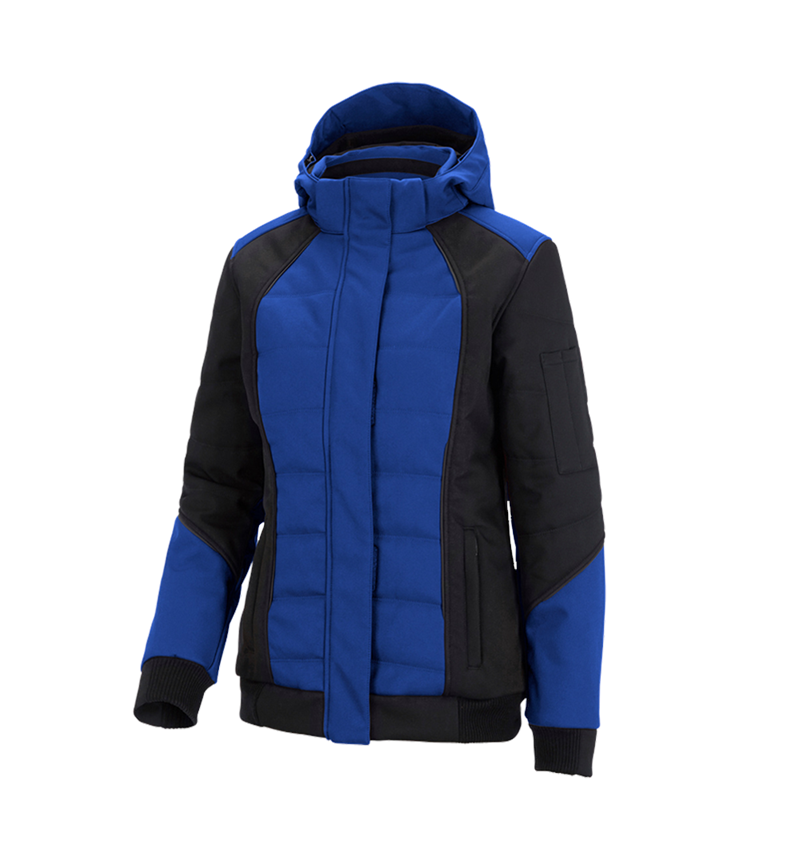 Pracovné bundy: Zimná softshellová bunda e.s.vision, dámska + nevadzovo modrá/čierna 2