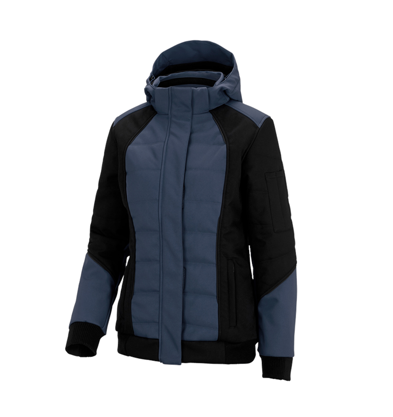 Studená: Zimná softshellová bunda e.s.vision, dámska + pacifická/čierna 2