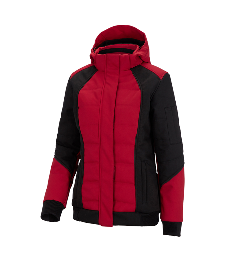 Témy: Zimná softshellová bunda e.s.vision, dámska + červená/čierna 2
