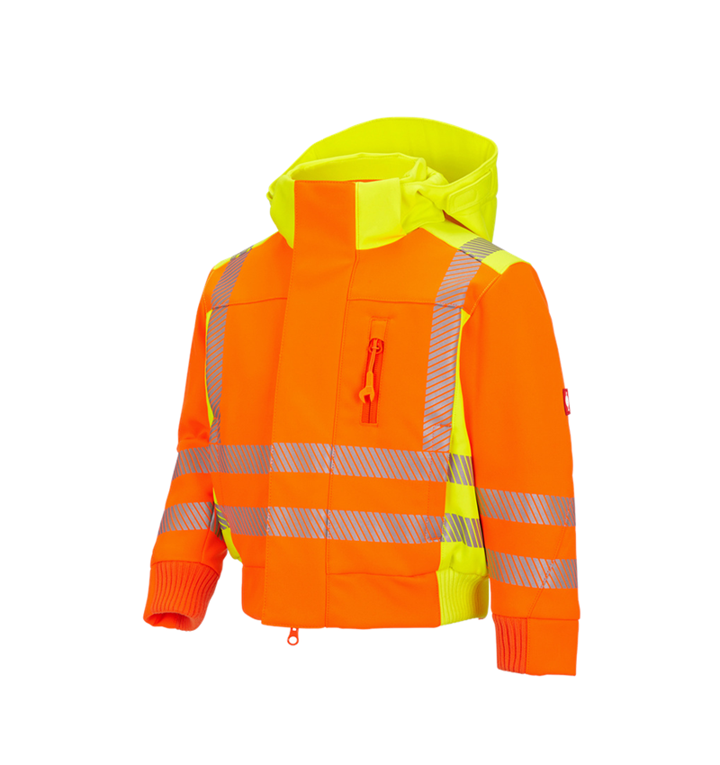Témy: Reflexná zimná softsh.bunda e.s.motion 2020,detská + výstražná oranžová/výstražná žltá