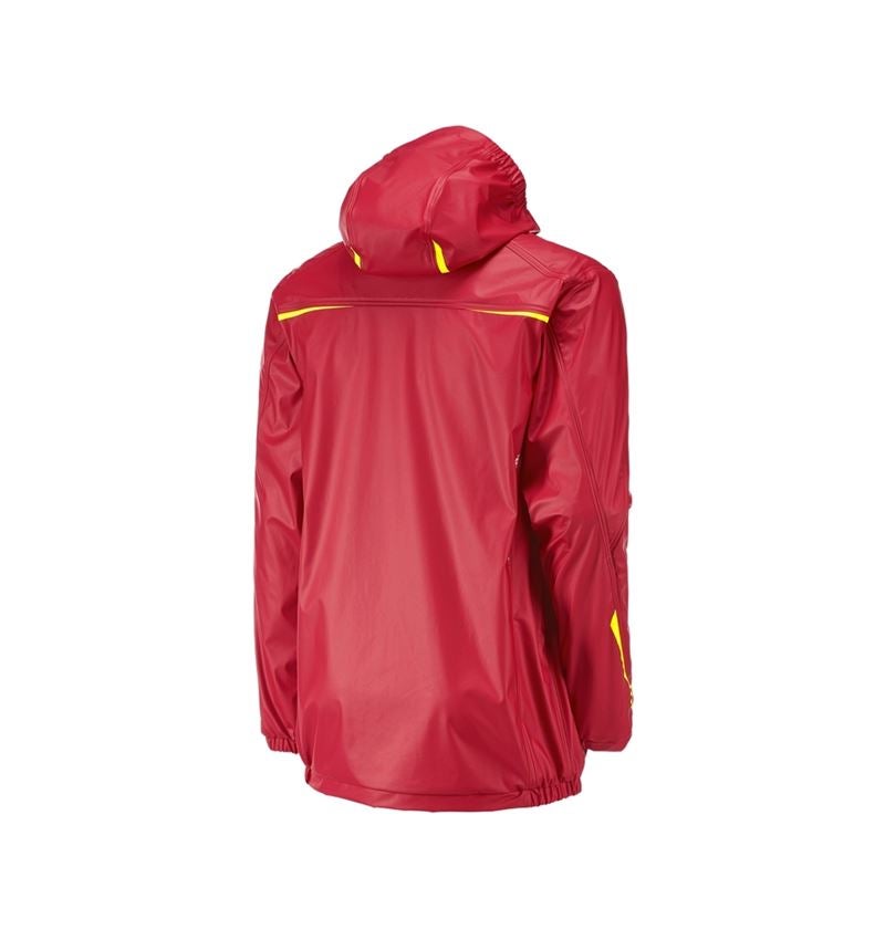 Pracovné bundy: Nepremokavá bunda e.s.motion 2020 superflex + ohnivá červená/výstražná žltá 3