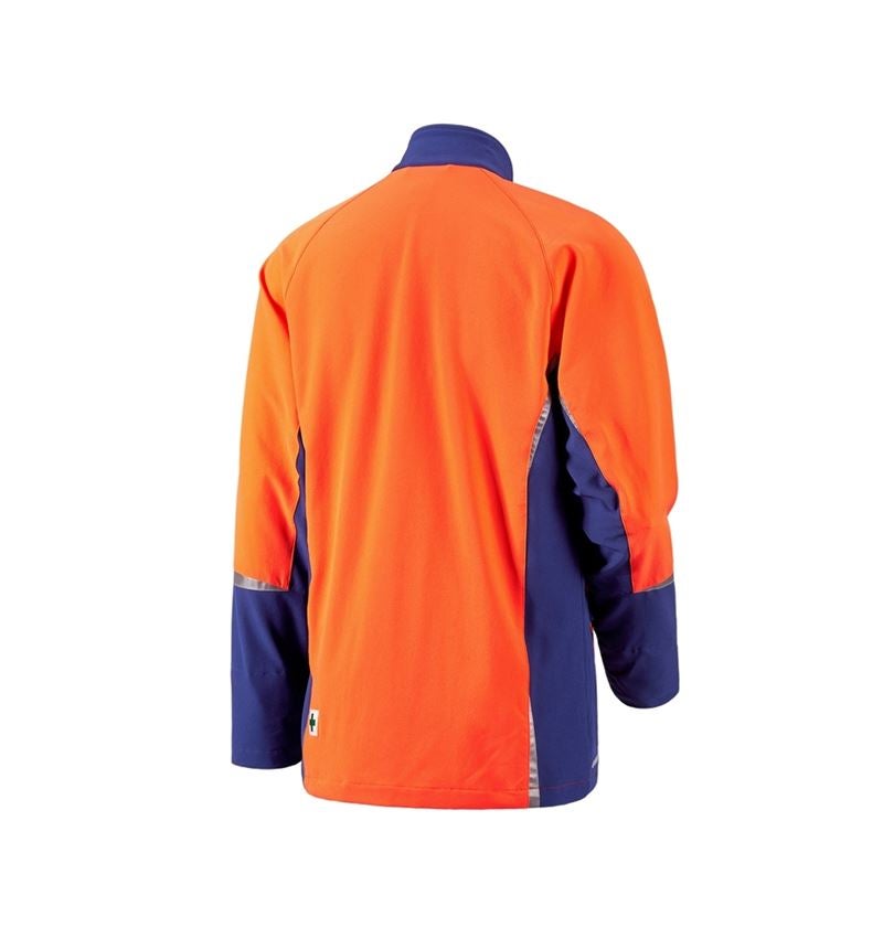 Oblečenie proti porezaniu: Lesnícka bunda e.s. KWF + nevadzovo modrá/výstražná oranžová 3