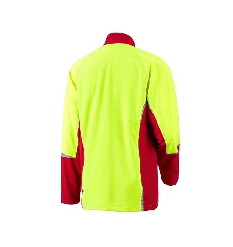 Pracovné bundy: Lesnícka bunda e.s. KWF + červená/výstražná žltá 3