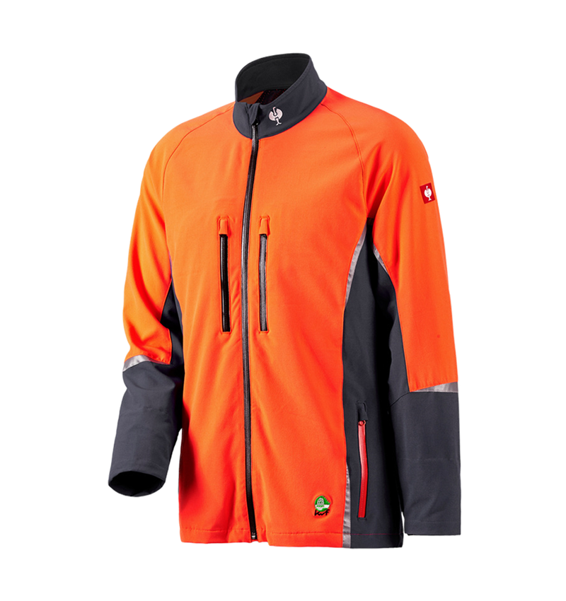 Pracovné bundy: Lesnícka bunda e.s. KWF + sivá/výstražná oranžová 2