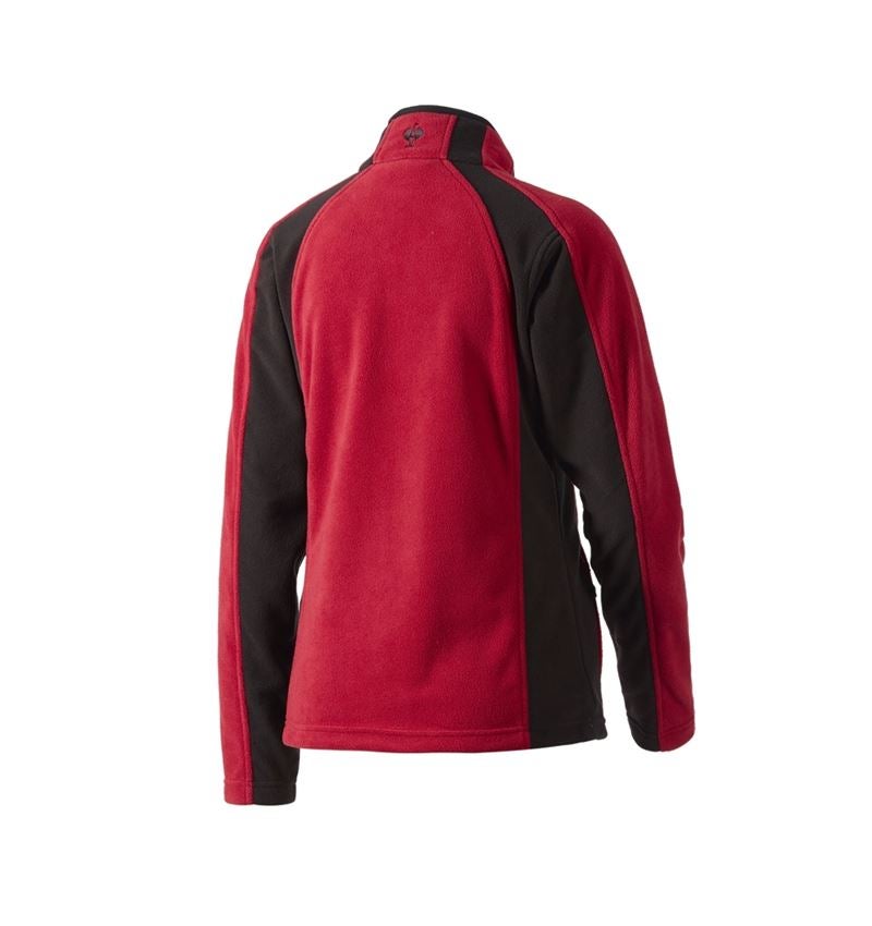 Pracovné bundy: Dámska mikroflísová bunda dryplexx® micro + červená/čierna 2