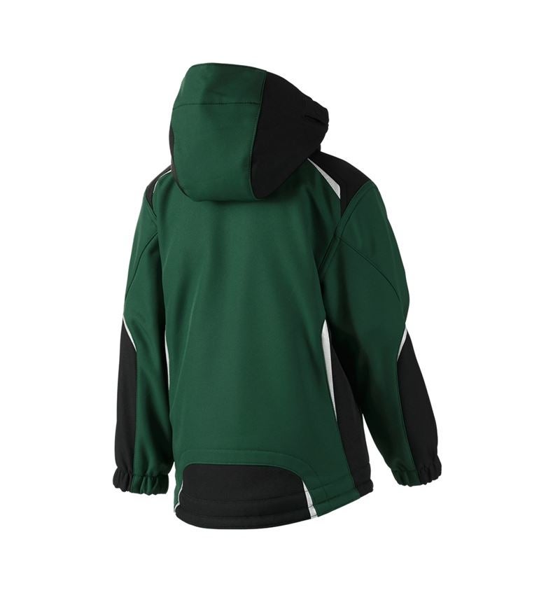 Bundy: Detská softshellová bunda e.s. motion + zelená/čierna 1