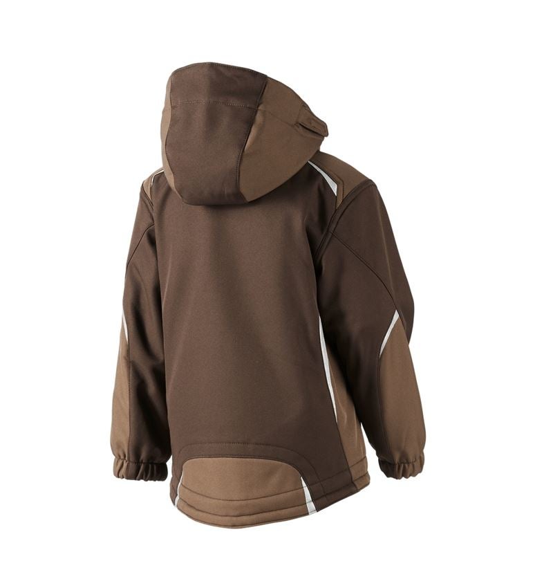 Studená: Detská softshellová bunda e.s. motion + gaštanová/lieskový oriešok 3