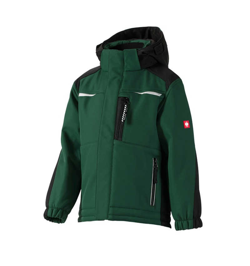 Studená: Detská softshellová bunda e.s. motion + zelená/čierna
