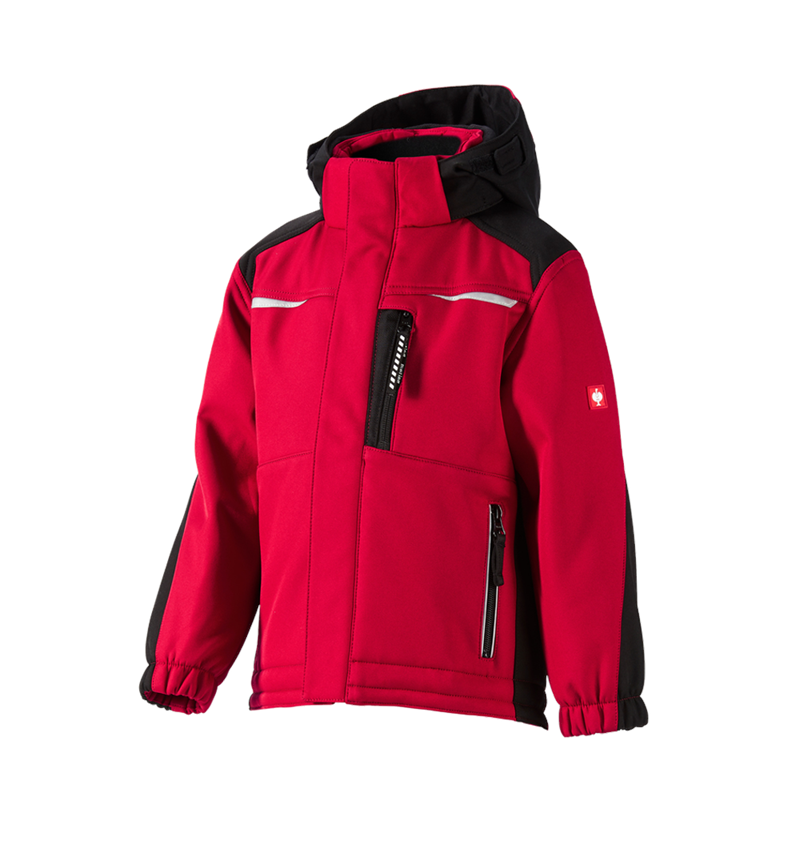 Bundy: Detská softshellová bunda e.s. motion + červená/čierna