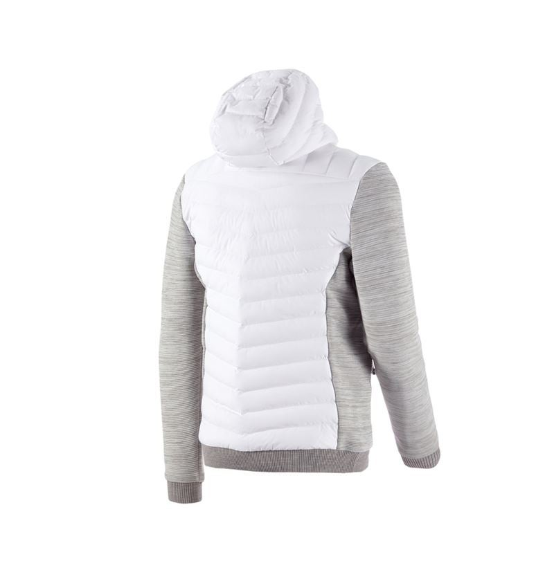 Témy: Hybridná úpletová bunda s kapucňou e.s.motion ten + biela melanž 4