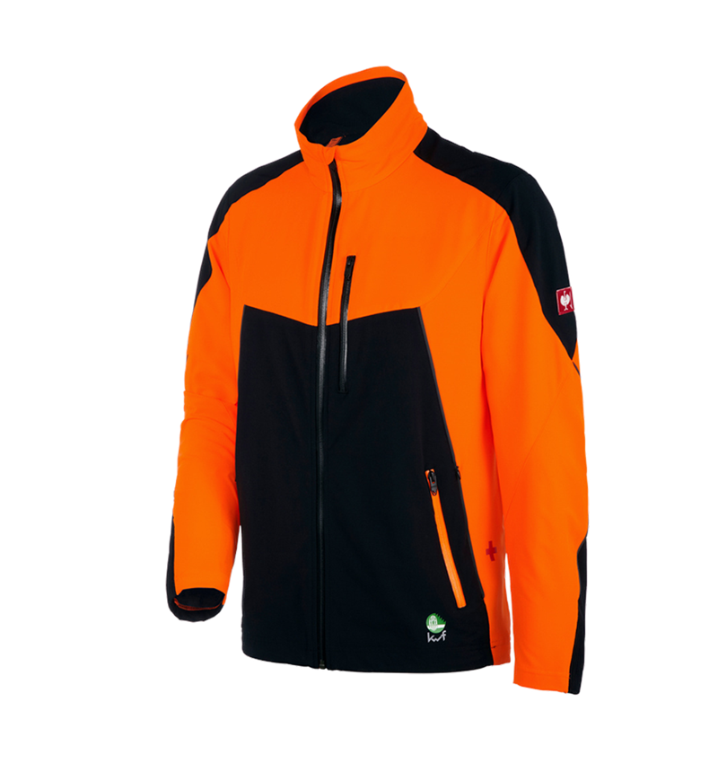 Pracovné bundy: Lesnícka bunda e.s.vision, letná + výstražná oranžová/čierna 2