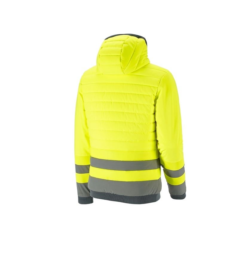 Pracovné bundy: Reflexná ochranná obojstranná bunda e.s.motion ten + výstražná žltá/granitová 3