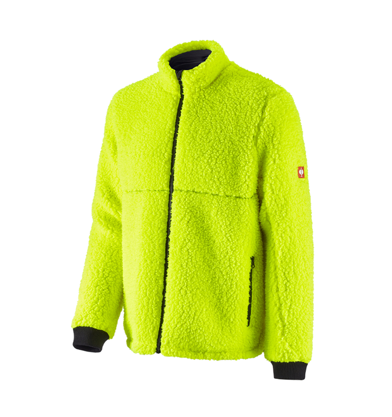 Studená: Lesnícka bunda s umelou kožušinou e.s. + výstražná žltá 2