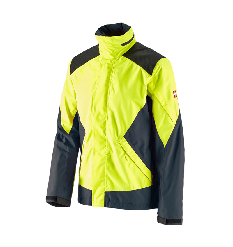 Pracovné bundy: Lesnícka bunda do dažďa e.s. + výstražná žltá/kozmická modrá 2