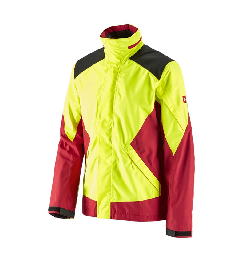 Pracovné bundy: Lesnícka bunda do dažďa e.s. + výstražná žltá/ohnivá červená 2
