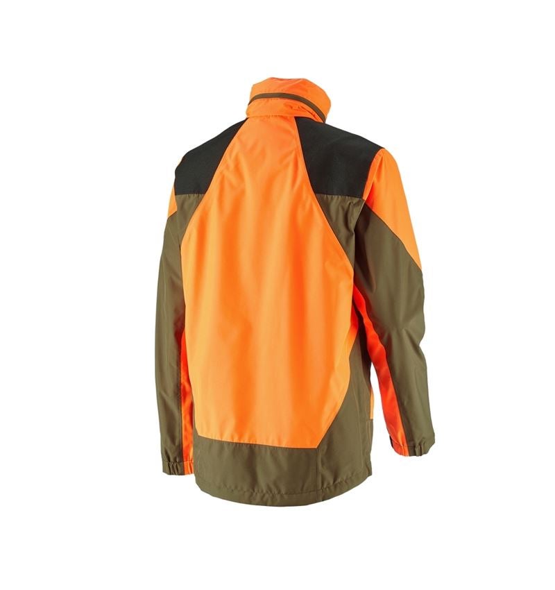 Pracovné bundy: Lesnícka bunda do dažďa e.s. + výstražná oranžová/bahenná zelená 3
