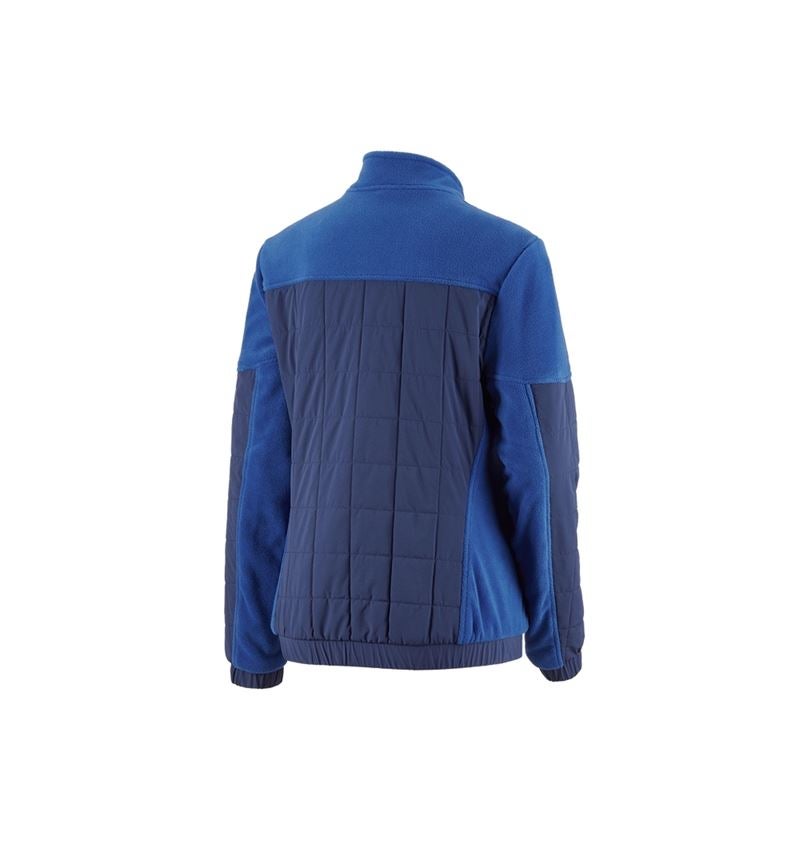 Pracovné bundy: Hybridná flísová bunda e.s.concrete, dámska + alkalická modrá/tmavomodrá 4