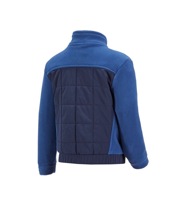 Bundy: Hybridná flísová bunda e.s.concrete, detská + alkalická modrá/tmavomodrá 3
