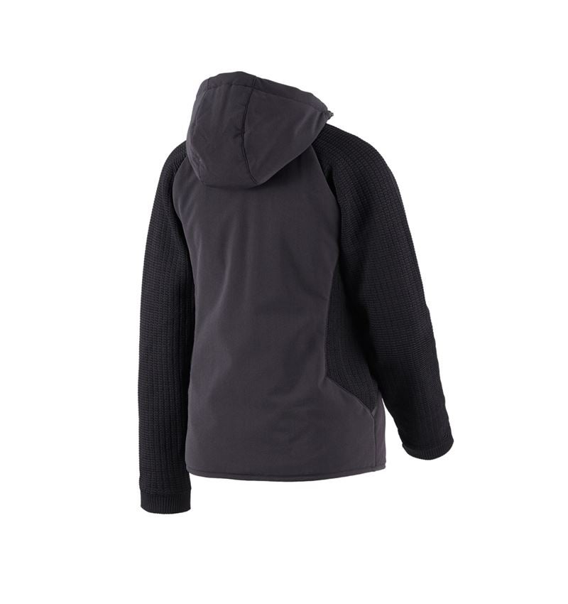 Témy: Hybridná úpletová bunda kapucňou e.s.trail, dámska + čierna 3