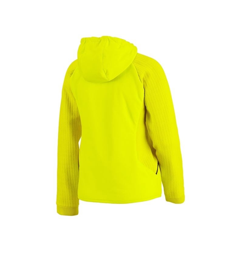 Témy: Hybridná úpletová bunda kapucňou e.s.trail, dámska + acidová žltá/čierna 4