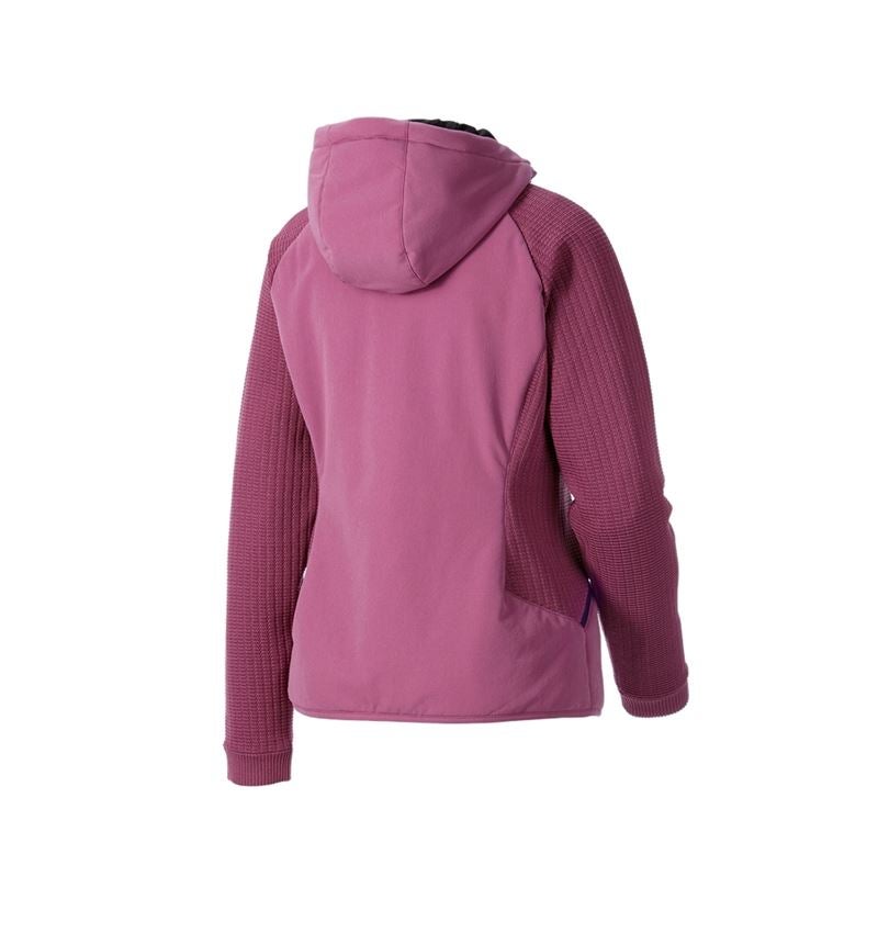 Témy: Hybridná úpletová bunda kapucňou e.s.trail, dámska + ružová tara/tmavomodrá 5
