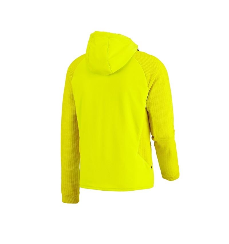 Pracovné bundy: Hybridná úpletová bunda s kapucňou e.s.trail + acidová žltá/čierna 4