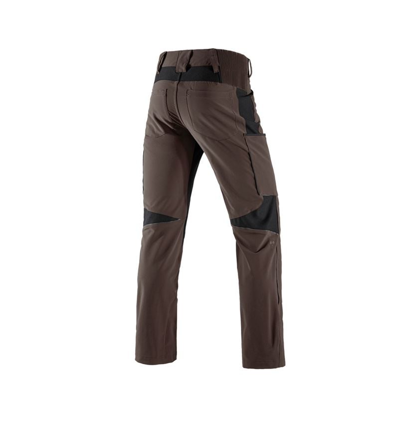 Pracovné nohavice: Cargo nohavice e.s.vision stretch, pánske + gaštanová/čierna 3