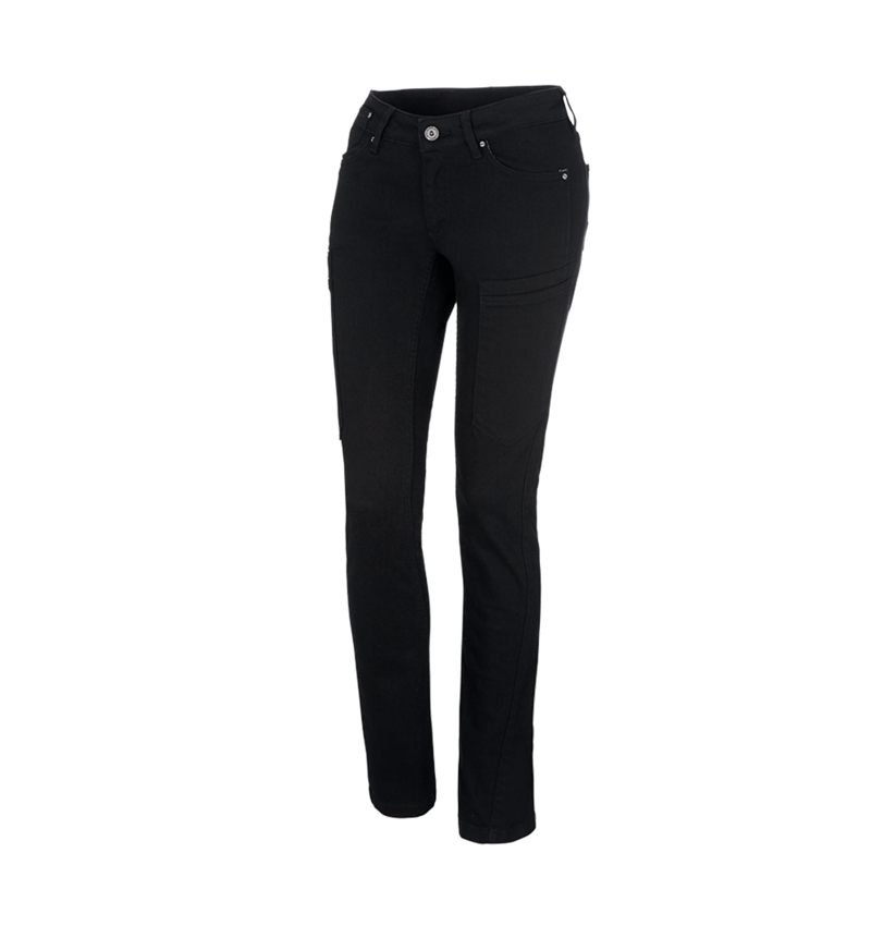 Pracovné nohavice: 7-vreckové džínsy e.s., dámske + čierna 3