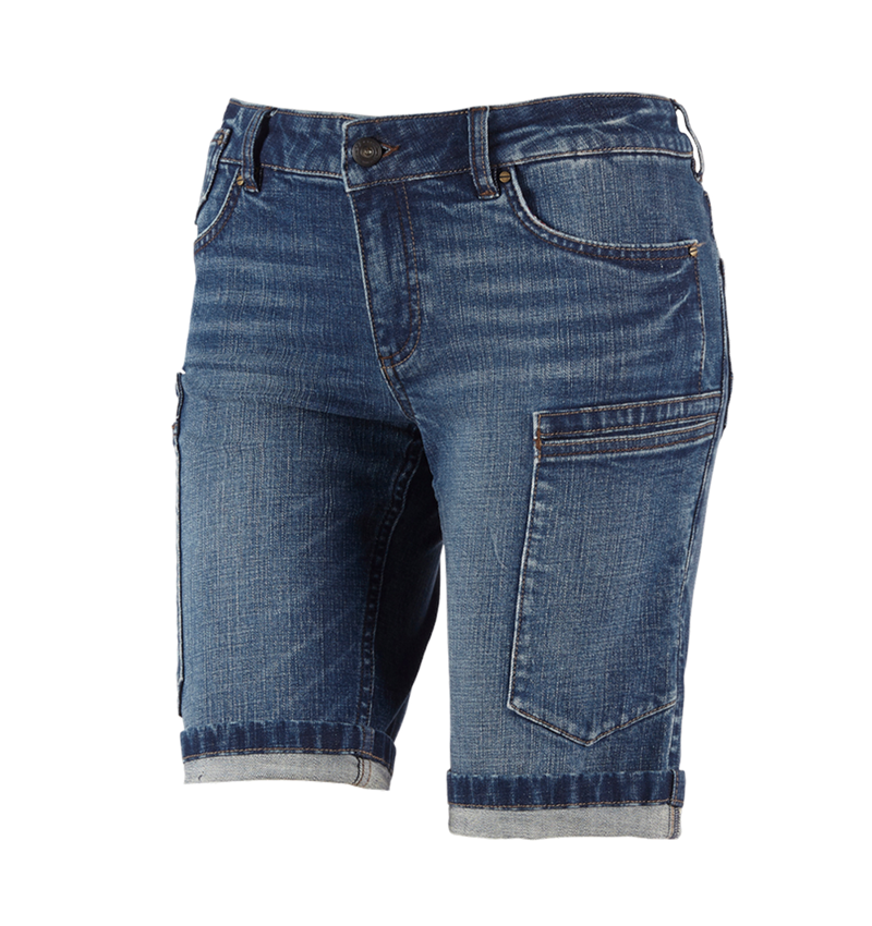 Pracovné nohavice: 7-vreckové džínsové šortky e.s., dámske + stonewashed 2
