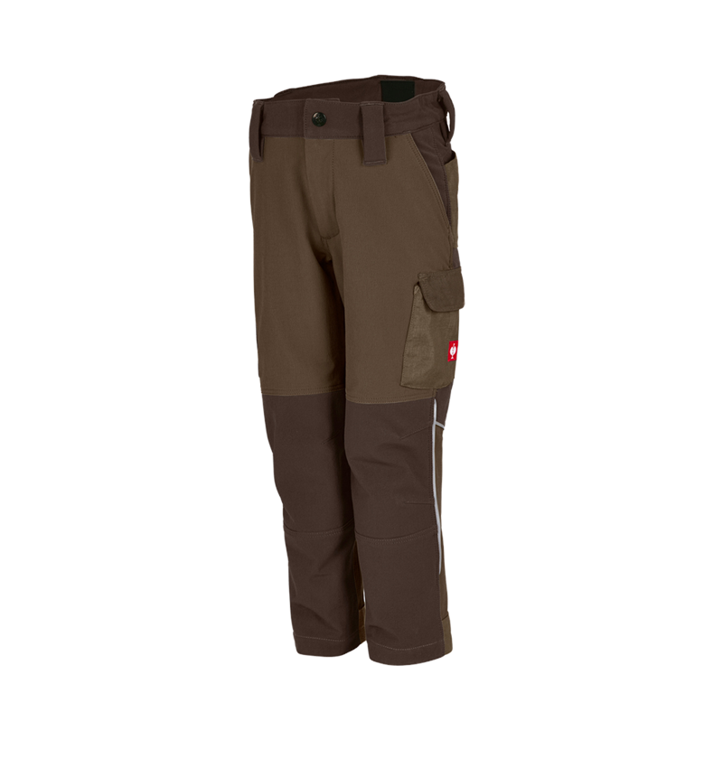 Nohavice: Funkčné cargo nohavice e.s.dynashield, detské + lieskový oriešok/gaštanová 2