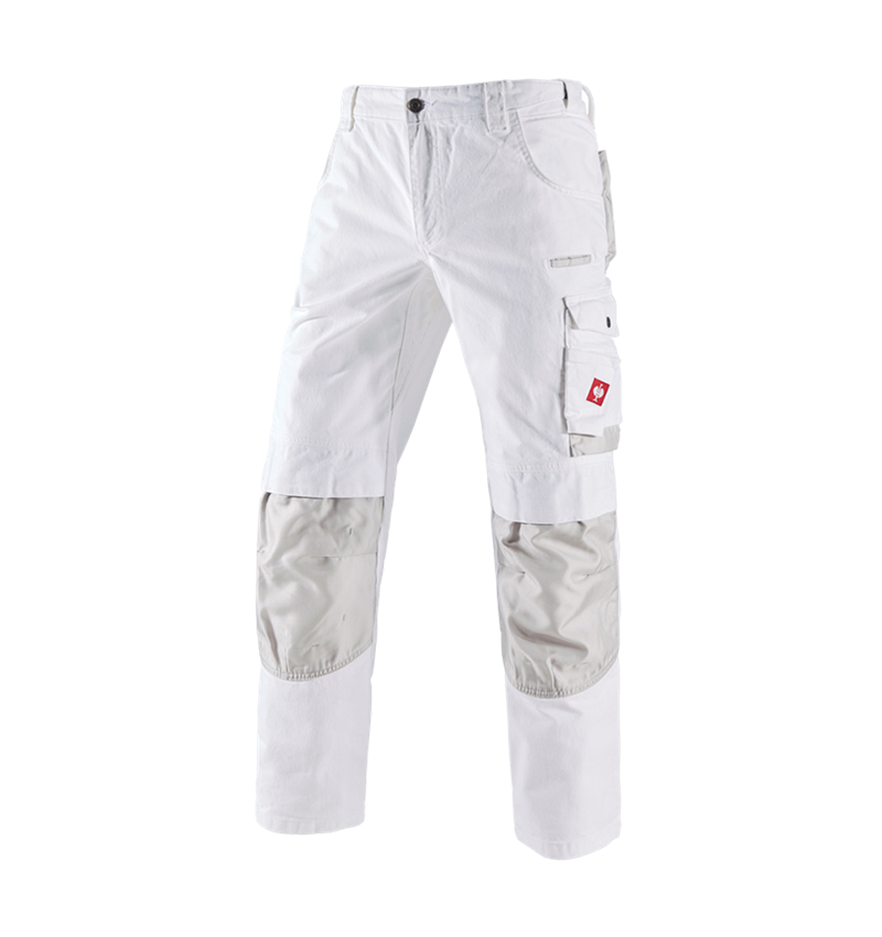 Pracovné nohavice: Džínsy e.s.motion denim + biela/strieborná