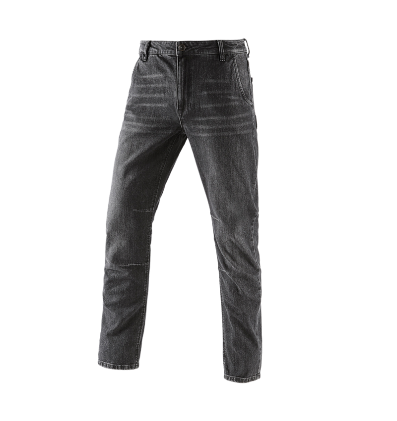 Pracovné nohavice: e.s. 5-vreckové džínsy POWERdenim + blackwashed 2
