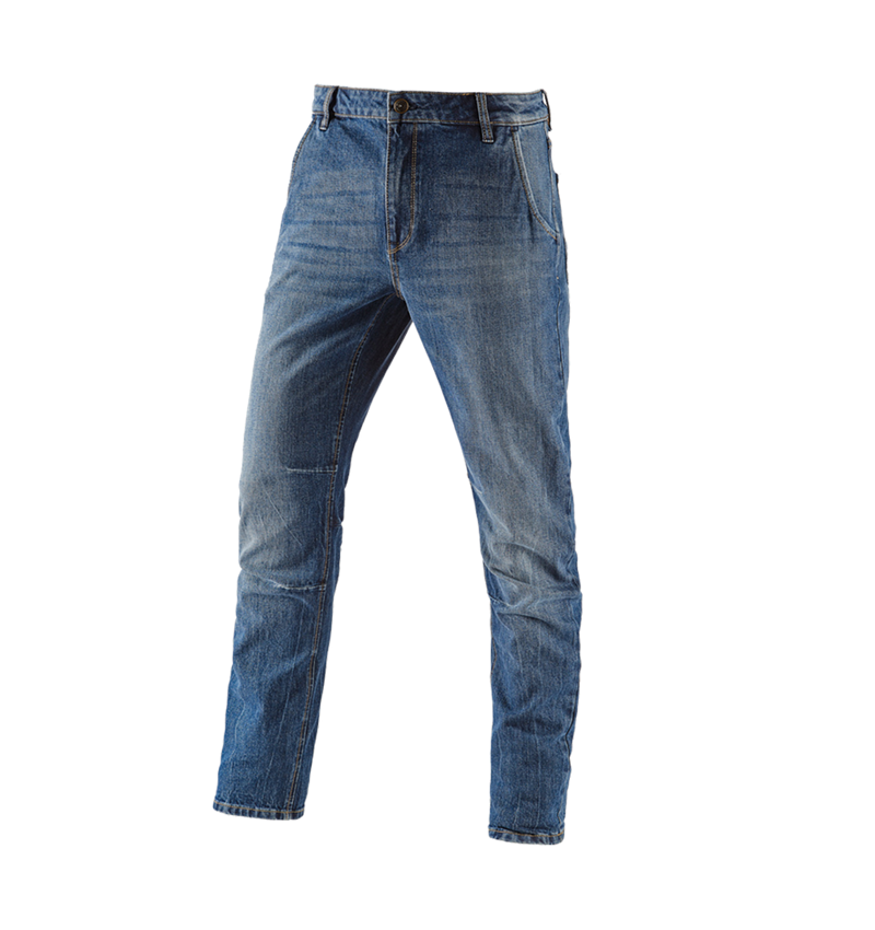 Pracovné nohavice: e.s. 5-vreckové džínsy POWERdenim + stonewashed 2