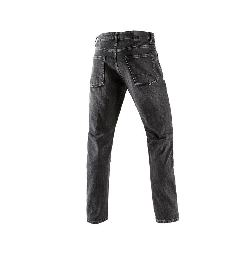 Pracovné nohavice: e.s. 5-vreckové džínsy POWERdenim + blackwashed 3