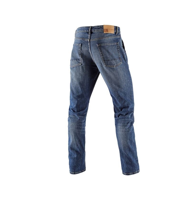Pracovné nohavice: e.s. 5-vreckové džínsy POWERdenim + stonewashed 3