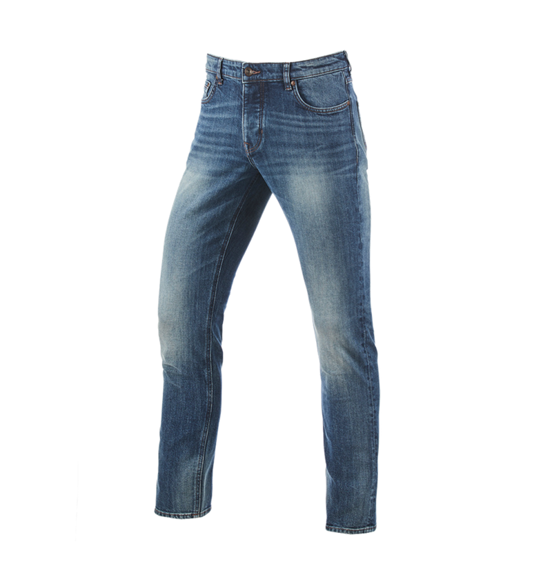 Pracovné nohavice: e.s. Strečové 5-vreckové džínsy, slim + mediumwashed 2