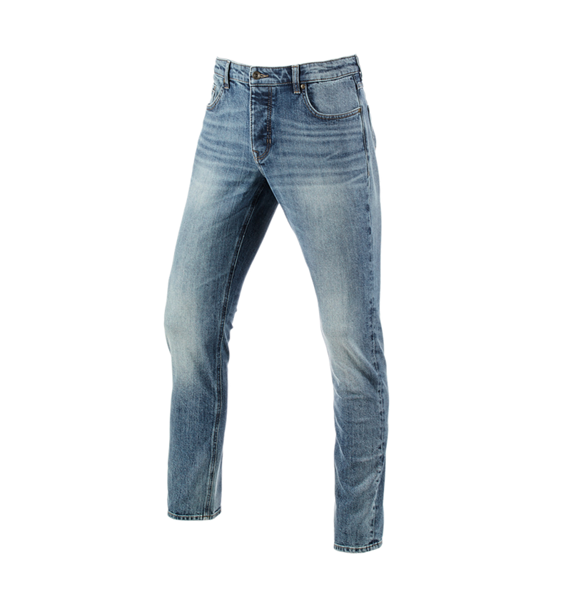 Pracovné nohavice: e.s. Strečové 5-vreckové džínsy, slim + stonewashed 2