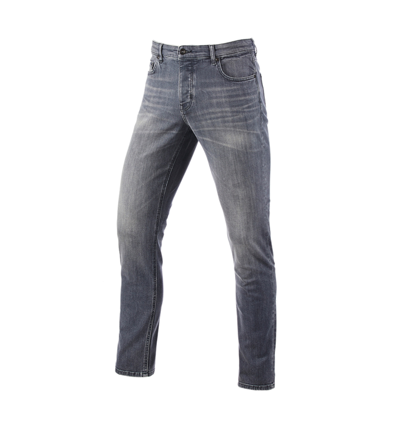 Pracovné nohavice: e.s. Strečové 5-vreckové džínsy, slim + graphitewashed 2
