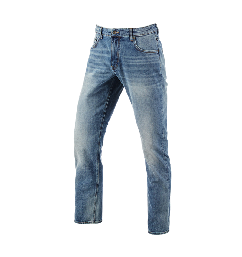 Pracovné nohavice: e.s. Strečové 5-vreckové džínsy, straight + stonewashed 4