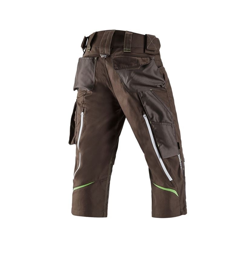 Pracovné nohavice: Pirátske nohavice e.s.motion 2020 + gaštanová/morská zelená 3
