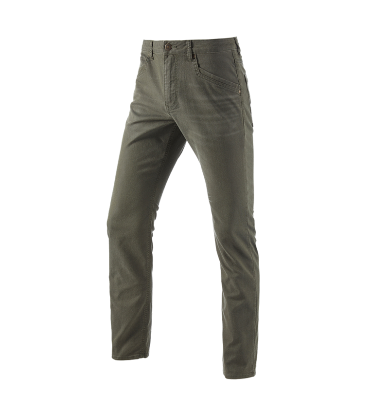 Pracovné nohavice: 5-vreckové nohavice e.s.vintage + maskáčová zelená 2