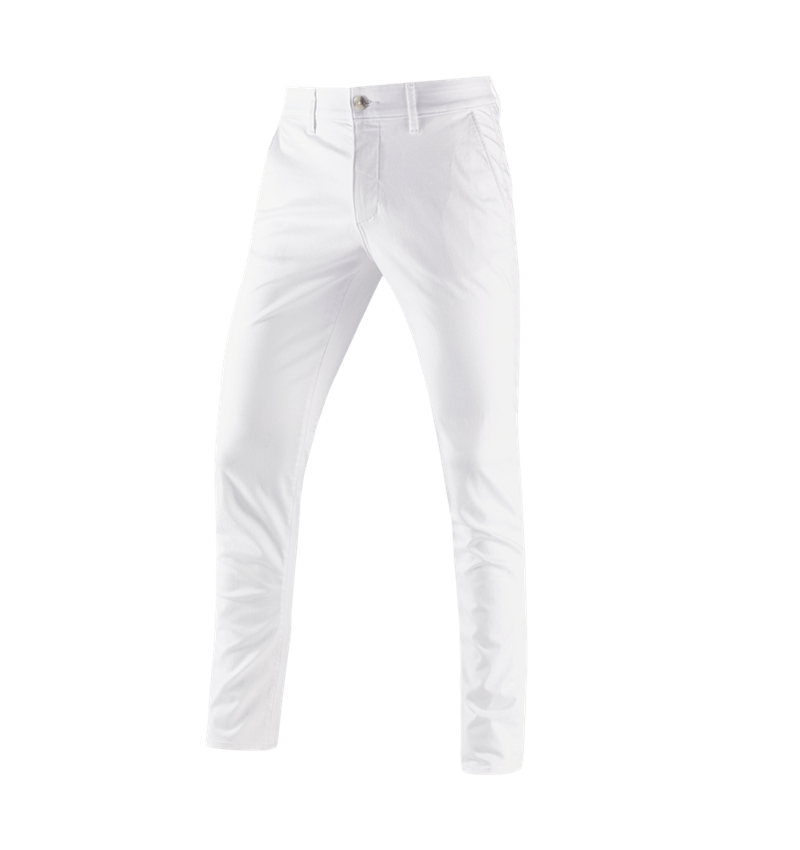 Témy: Pracovné 5-vreckové chino nohavice e.s. + biela 2