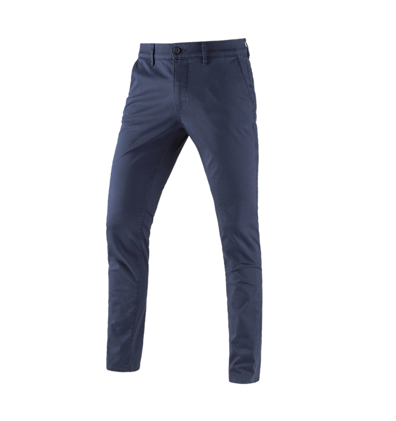 Pracovné nohavice: Pracovné 5-vreckové chino nohavice e.s. + tmavomodrá 4