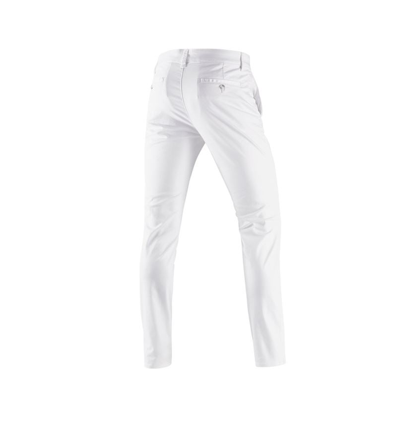 Pracovné nohavice: Pracovné 5-vreckové chino nohavice e.s. + biela 3