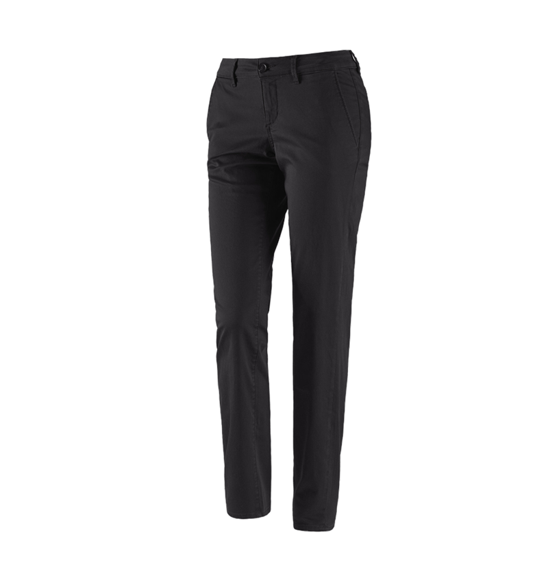Pracovné nohavice: Dámske pracovné 5-vreckové chino nohavice e.s. + čierna 2