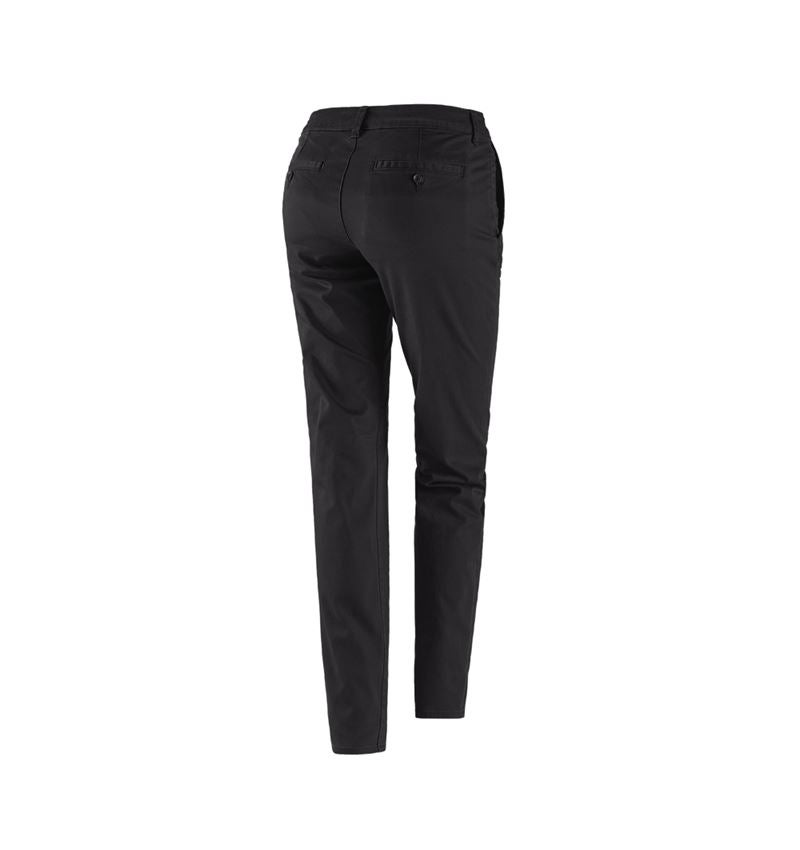 Pracovné nohavice: Dámske pracovné 5-vreckové chino nohavice e.s. + čierna 3